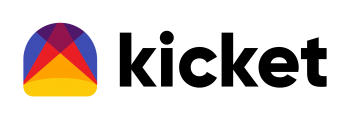 kicket logo poziom kolor plus czarny